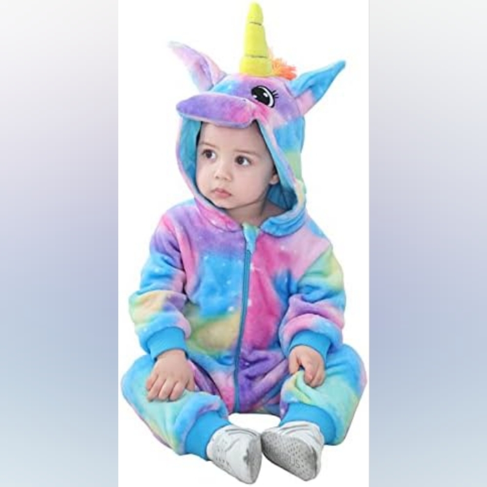 Colorful Unicorn Baby Onesie In Size 6-12 Months